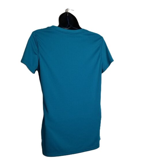 C9 Champion Tee M Teal Blue V-Neck Short Sleeve Athletic Athleisure - Picture 2 of 8